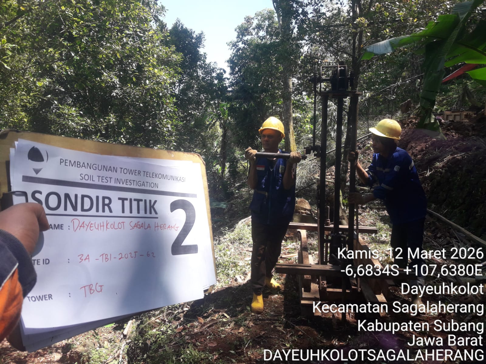 Dokumentasi proyek soil test PT Dirsha Cipta Karya